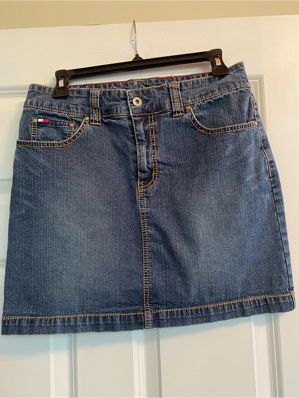 Tommy Hilfiger Blue Denim Mini Skirt